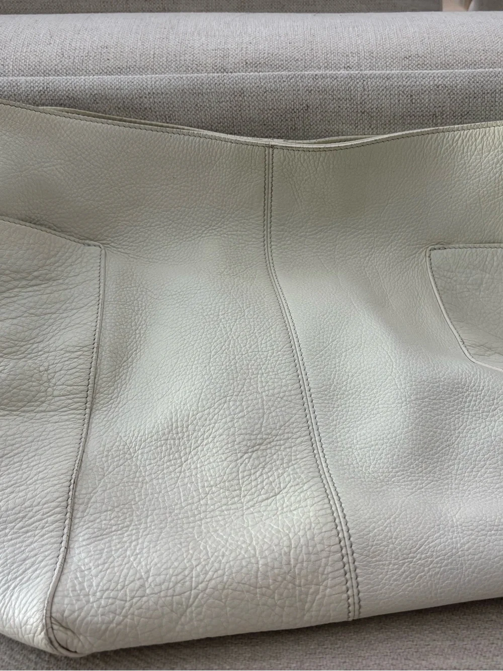 Jimmy Choo Cream and white Leather Shoulder Bag with Gold Chain Accent